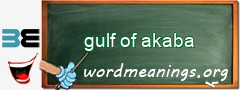 WordMeaning blackboard for gulf of akaba